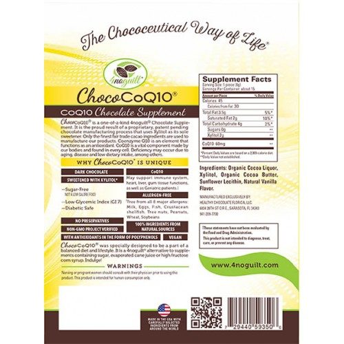 ChocoCoQ10® CoQ10 Chocolate Supplement - Image 2