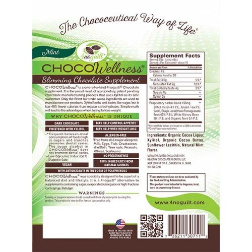 CHOCOWellness® Slimming Chocolate Supplement - Mint - Image 2